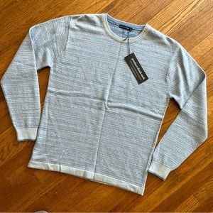 Product.think.tank Man’s Pullover Sweater Crew Lambwool Misty Blue Size Medium